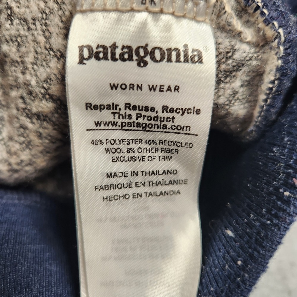 Patagonia Woolyester Fleece Womens Small Oatmeal 1/4 Zip Sweater Pullover Wool - Picture 5 of 10